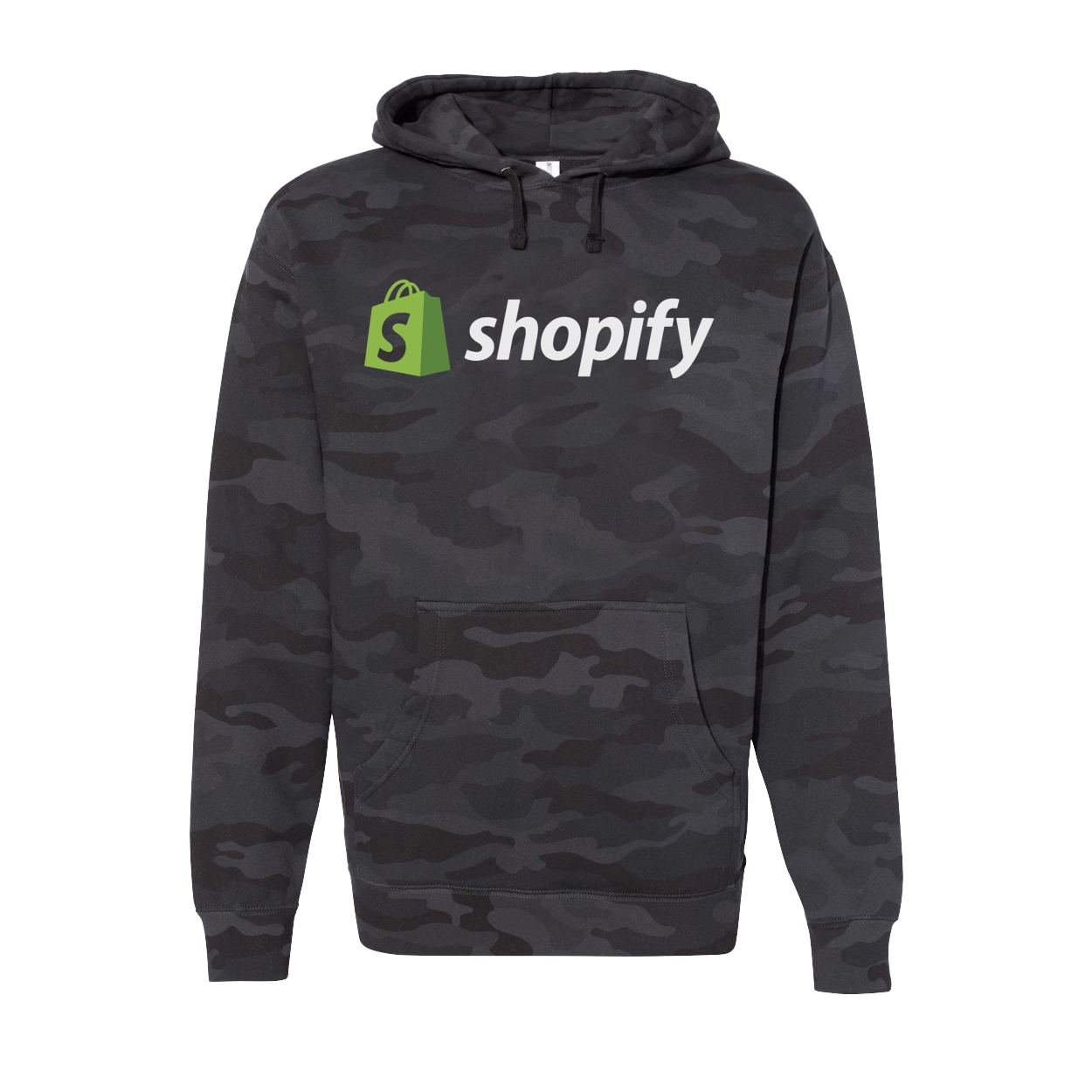 Shopify Demo Classic Sweatshirt Black Camo