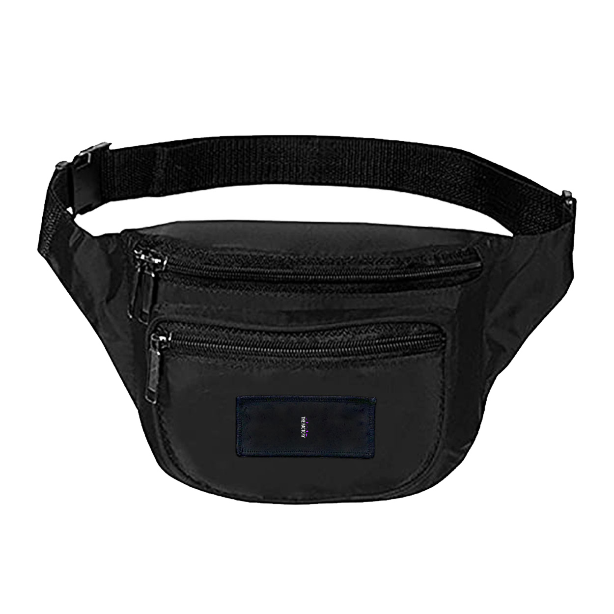 The Factory Night Out Woven Patch Fanny Pack Black