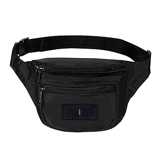 The Factory Night Out Woven Patch Fanny Pack Black