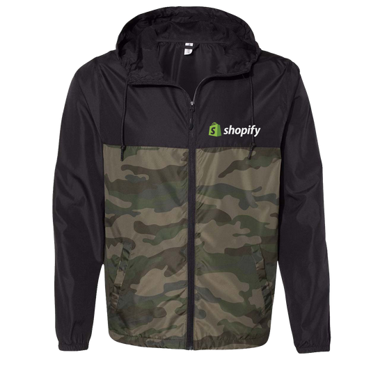 Shopify Demo Night Out Lightweight Windbreaker Black/Forest Camo